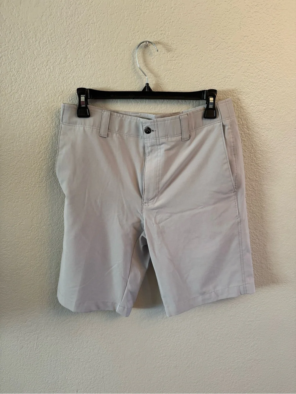 Callaway Golf Shorts Men 30 Gray Flat Front Opti Dri Stretch Activewear